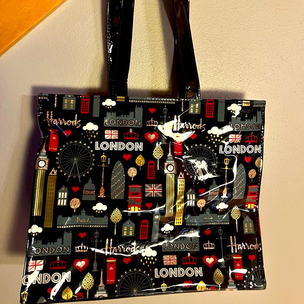 Harrods zippered shopper bag